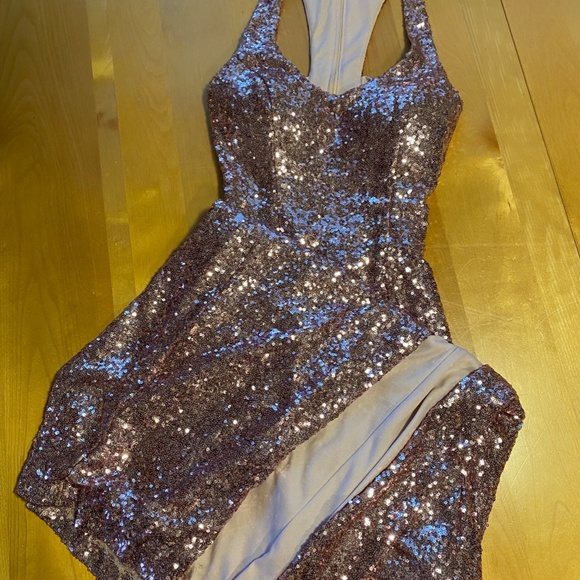 STUNNING B Darlin Pink Sequin Formal Dress - Picture 4 of 9